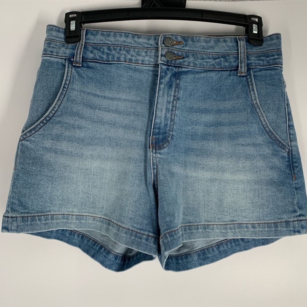 KUT High Rise Denim Shorts Size 6 Light Wash Jane Stretch Casual